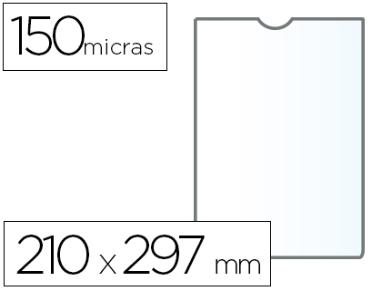 Fundas portadocumentos en PVC 150 micras A4