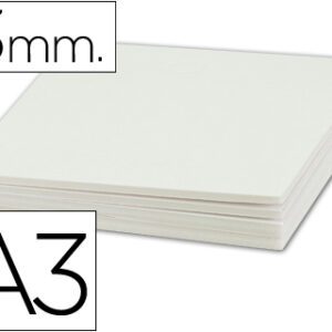 Cartón pluma blanco 3 mm tamaño 42 x 29 cm