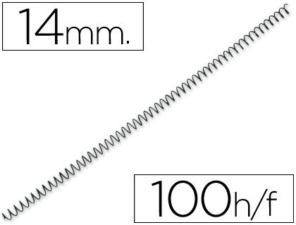 Espiral metálico para encuadernar de 14 mm. PRECIO DE FÁBRICA