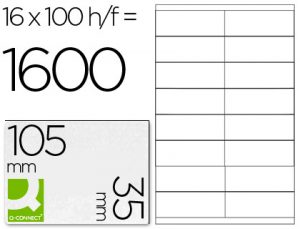 Etiqueta adhesiva q-connect kf10653 tamaño 105x35