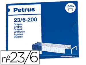 Grapas petrus nº 23/6 -caja de 1000.