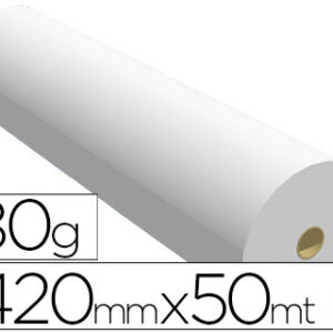 Papel para plotter 420 mm x 50 m 80 grs.