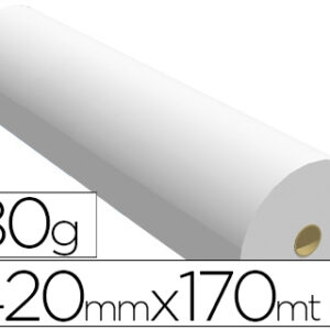 Papel para plotter 420 mm x 170 m 80 grs.