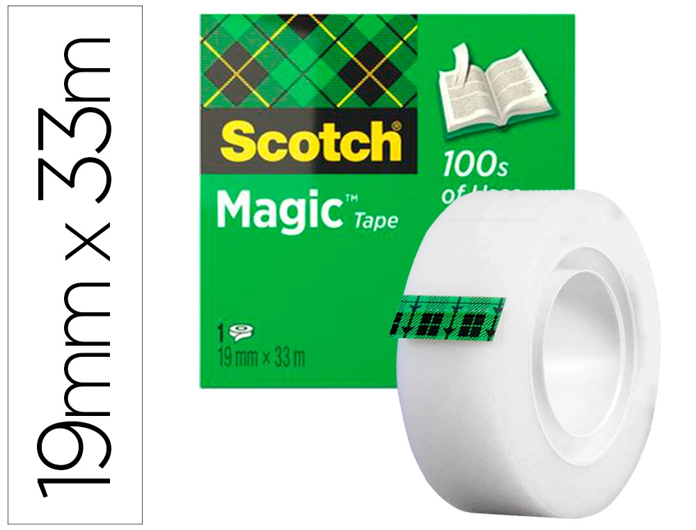 Cinta adhesiva INVISIBLE Scotch Magic 33 x 19 mm.