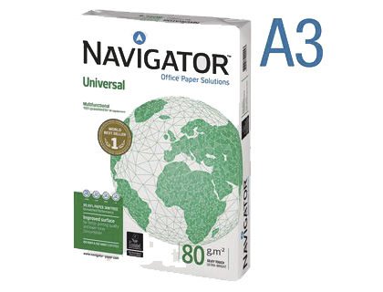 Papel A-3 80 grs Navigator Caja de 5 paquetes - Loan Papelería