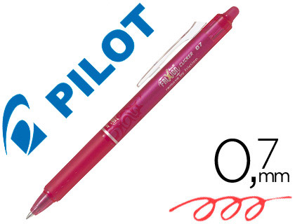 Bolígrafo borrable Pilot Frixion retráctil rosa