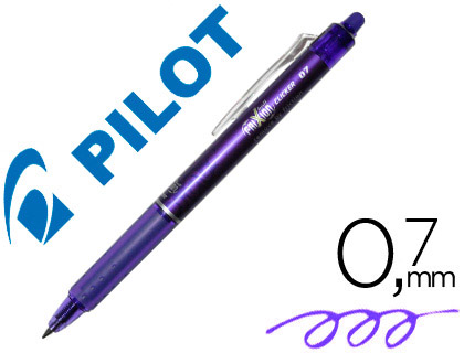 Bolígrafo borrable Pilot Frixion retráctil violeta