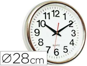 Reloj de pared oficina redondo 28 cm