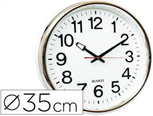 Reloj de pared oficina redondo 35 cm