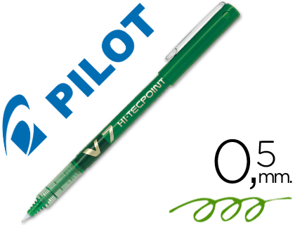 Bolígrafo Pilot V-7 tinta líquida verde