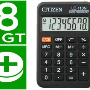 calculadora de bolsillo Citizen LC-110N negra