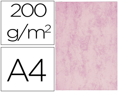 Cartulina marmoleada rosa A-4 (100 hojas)