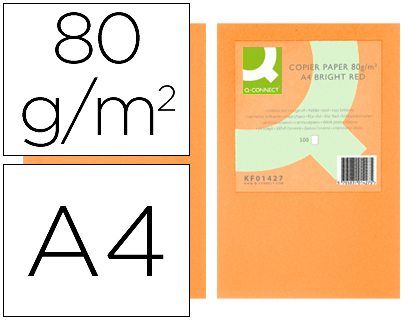 papel naranja neon A-4 paquete de 500 hojas