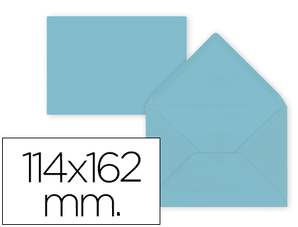 Enveloppes colorées - Bleu (Ocean)~114 x 162 mm (C6)
