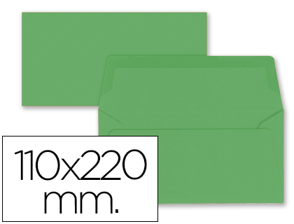 Sobre americano Verde Acebo 110 x 220 mm. (pack de 9 unds)