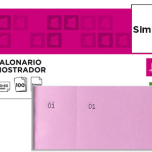 Talonario mostrador Rosa 50 x 110 mm. (20 tacos)