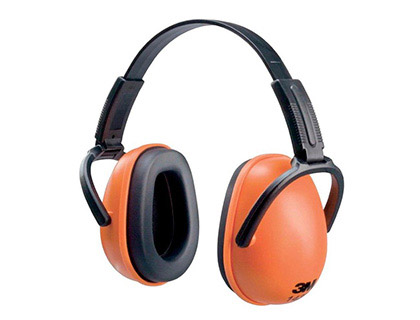 Cascos de protección antiruido 3M color naranja - LOAN Papeleria