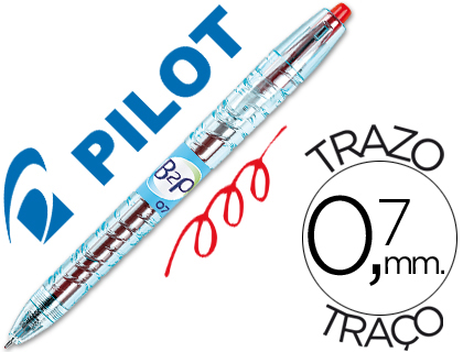 Bolígrafo Pilot B2P retráctil tinta gel rojo