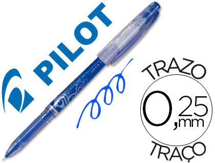 Bolígrafo borrable Frixion Pilot azul tinta gel