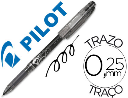 Bolígrafo borrable Frixion Pilot negro tinta gel
