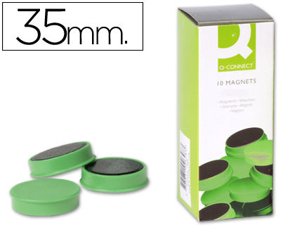 Imanes para pizarra blanca magnética de 3,5 cm verdes (10 unds) - LOAN  Papeleria