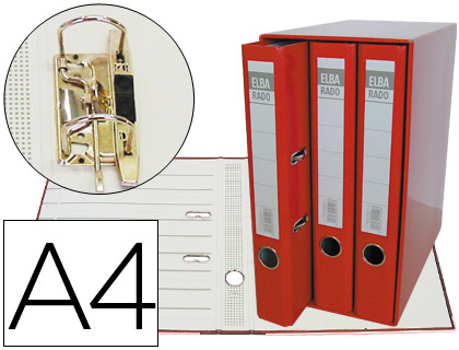 Módulo de 3 archivadores ELBA Din A4 color rojo