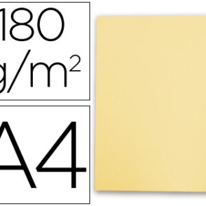 Subcarpeta cartulina Gio A-4 amarillo pastel