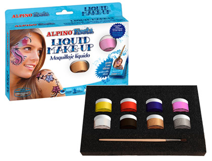 Maquillaje líquido Alpino set de 8 colores mas pincel