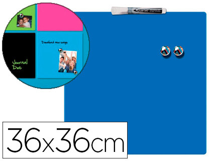 Pizarra magnética hogar azul incluye rotulador y 2 imanes Rexel