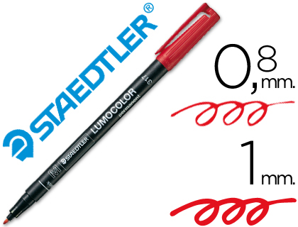 Rotulador permanente Staedtler Lumocolor Rojo 0,8-1 mm - LOAN Papeleria