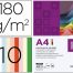 Cartulina A-4 10 colores surtidos (Paquete 100 unds)