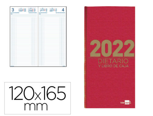 Dietario 2022 de 12 x 16,5 Rojo