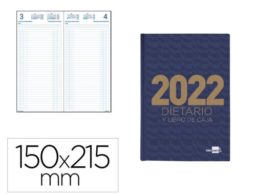 Dietario 2022 de 15 x 21,5 cm Azul162659g